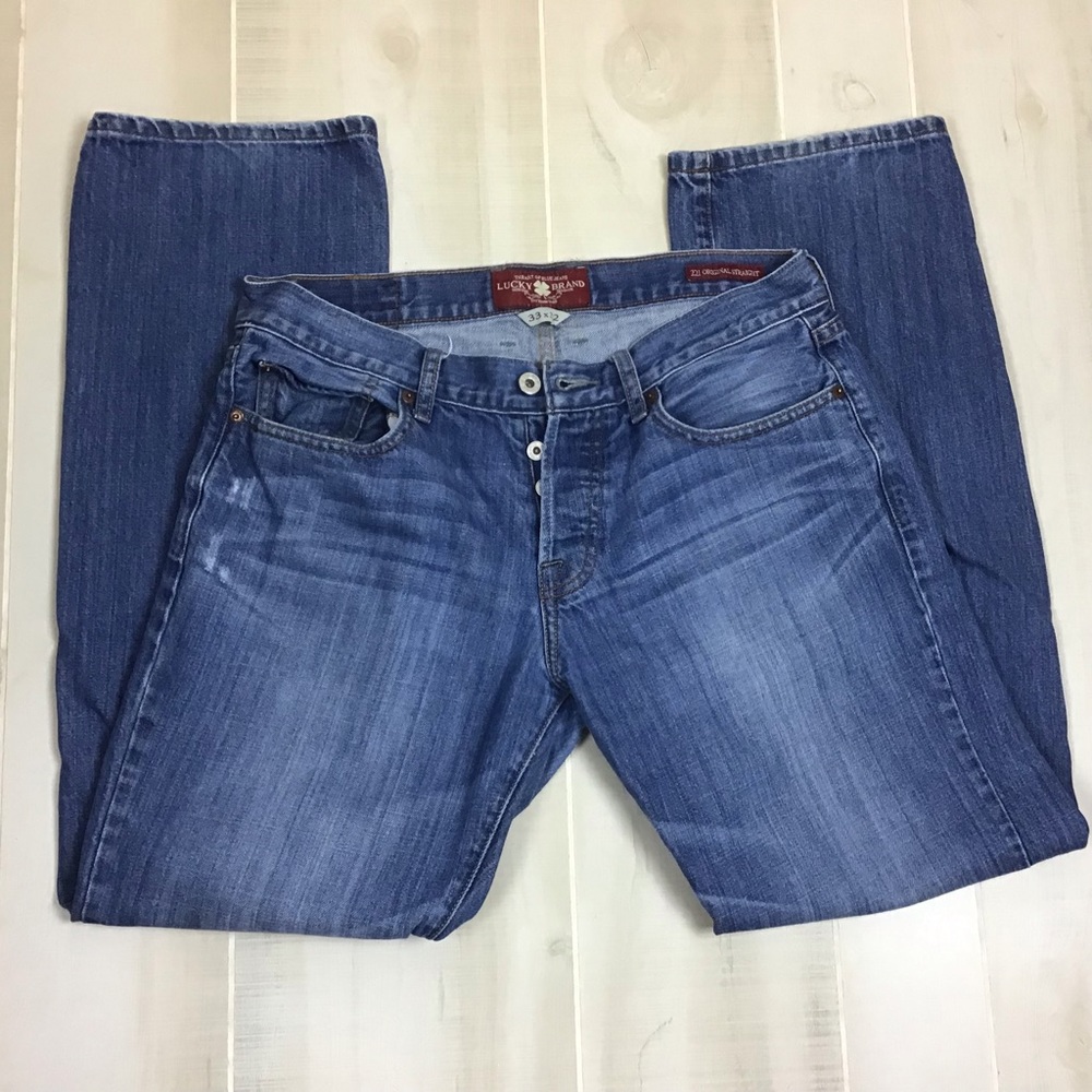 Lucky Brand 221 Original Straight Jeans 33 x 31.5”